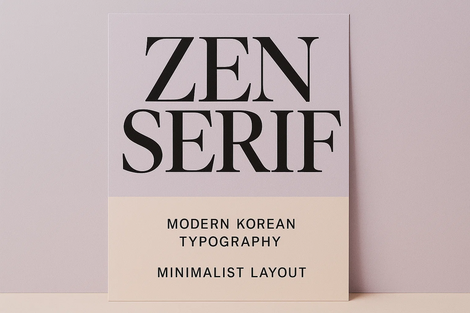 제니폰트 젠 세리프(ZEN SERIF) 한눈에 보기