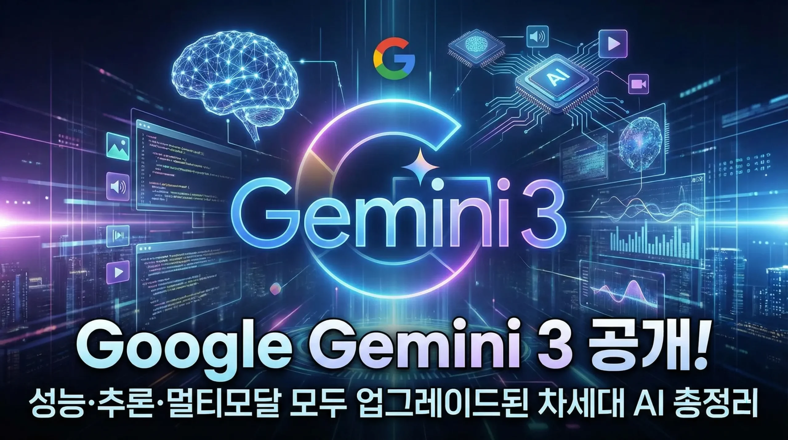 Google Gemini 3 공개! 성능·추론·멀티모달 모두 업그레이드된 차세대 AI 총정리