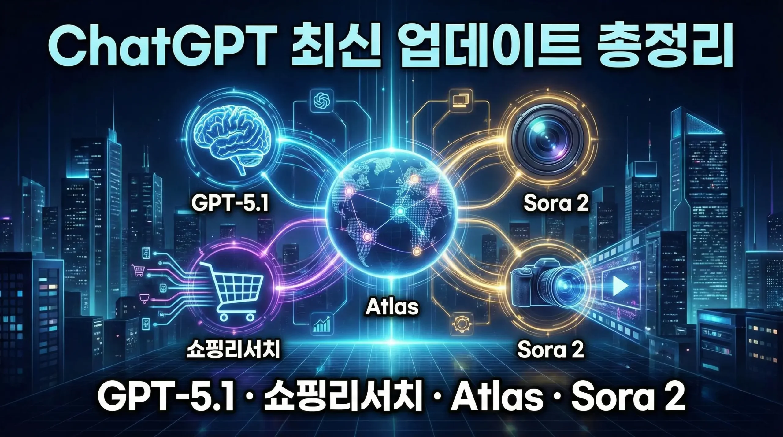 ChatGPT 최신 업데이트 총정리: GPT-5.1·쇼핑리서치·Atlas·Sora 2까지 한 번에 보기