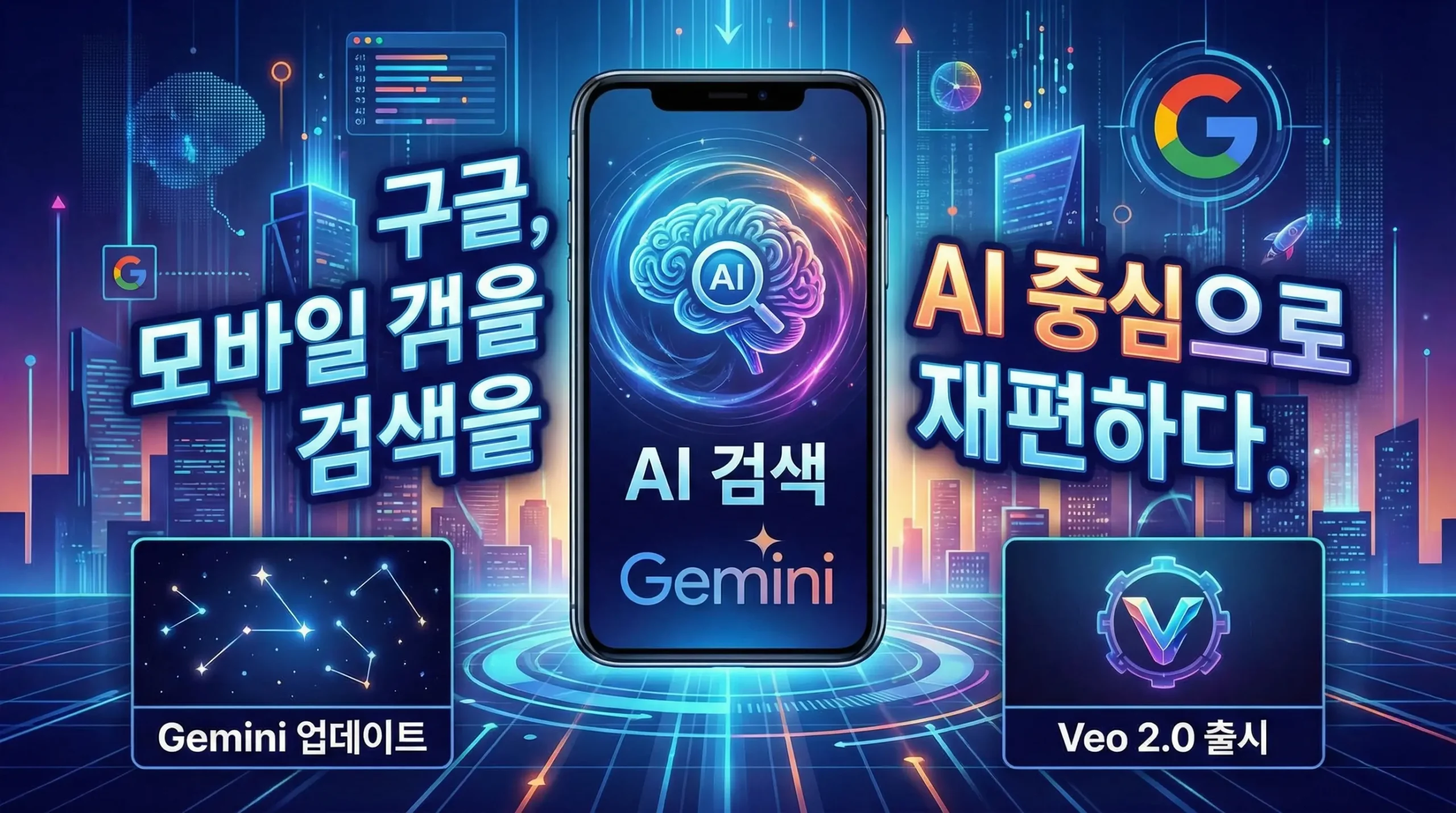구글, 모바일 검색을 AI 중심으로 재편하다 — Gemini 업데이트와 Veo 2.0 출시까지 한 번에 정리