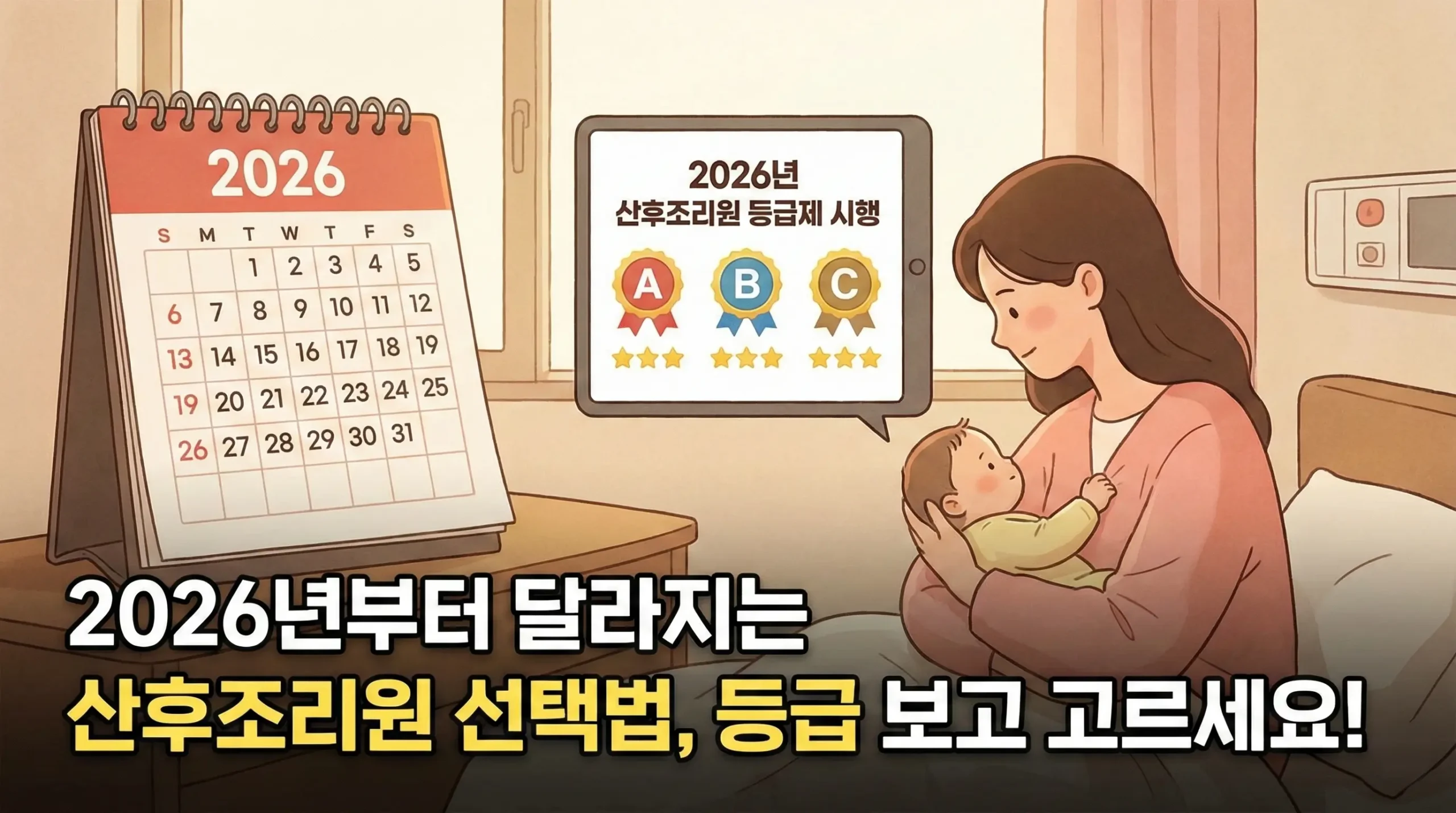 2026년부터 달라지는 산후조리원 선택법, 등급 보고 고르세요