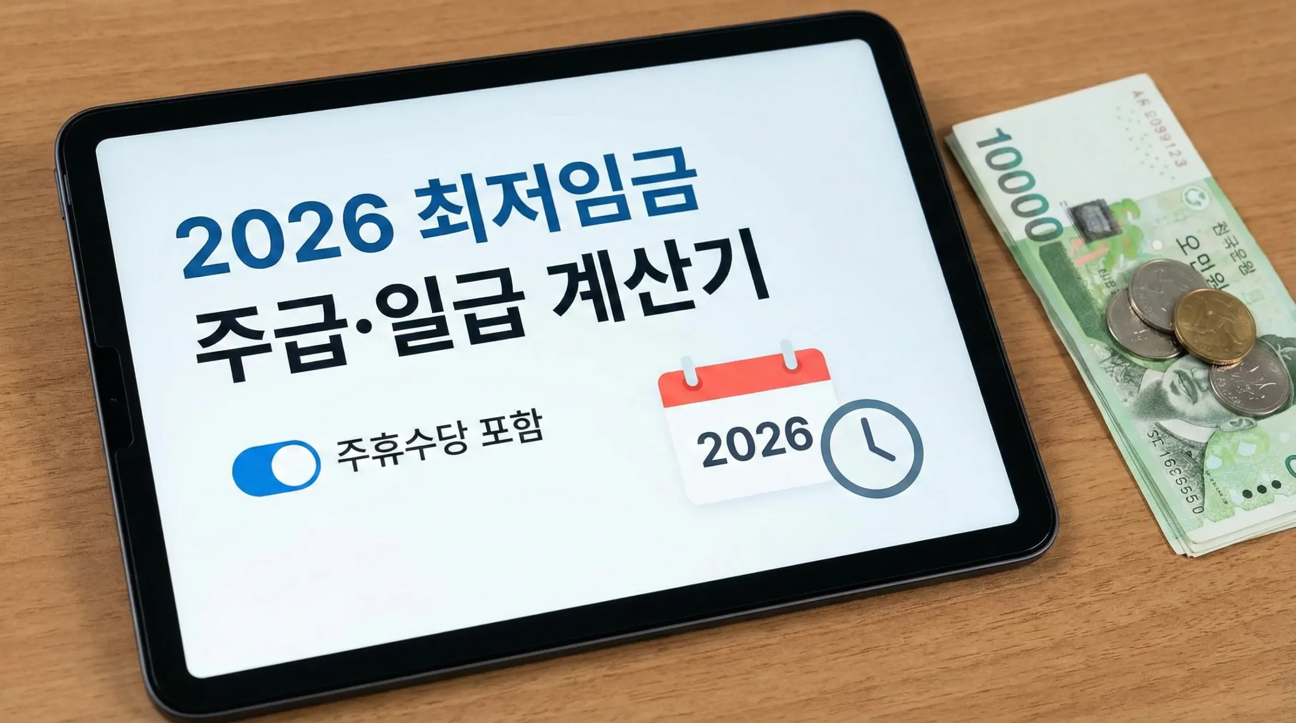 2026년 최저임금 주급·일급 계산기|주휴수당 포함하면 얼마 받을까?