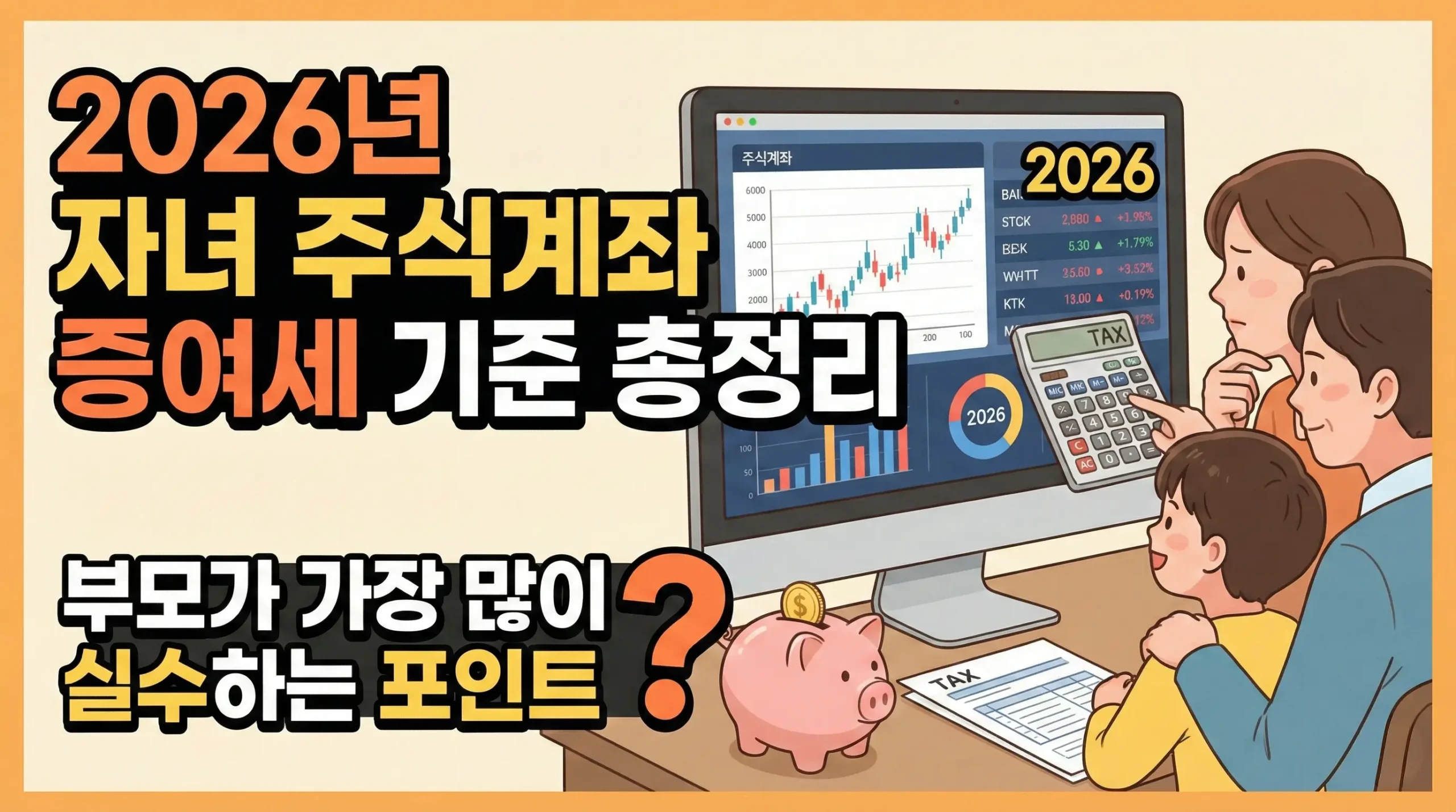 자녀 주식계좌 증여세