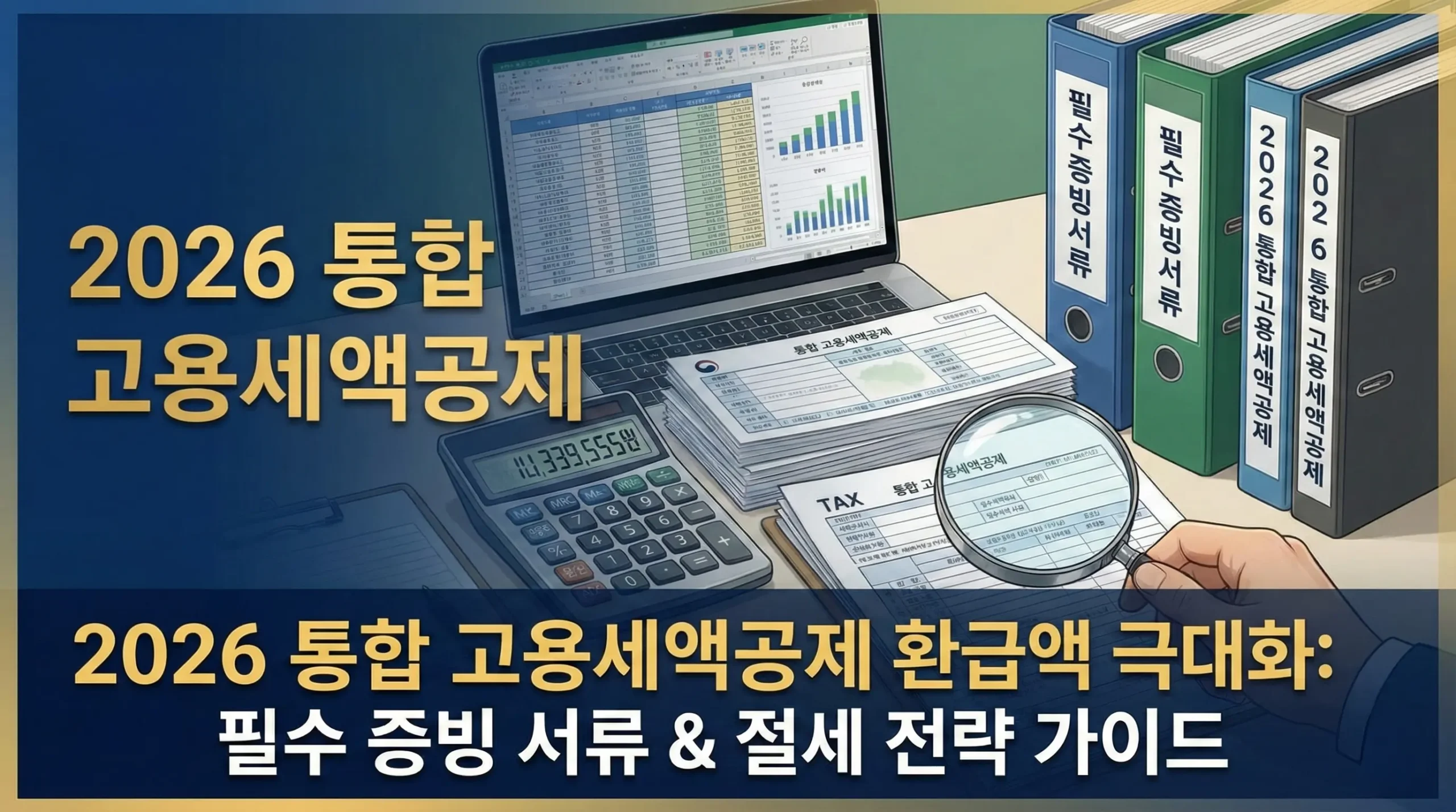 2026년 통합 고용세액공제 환급액 극대화하는 필수 증빙 서류 및 절세 전략 가이드