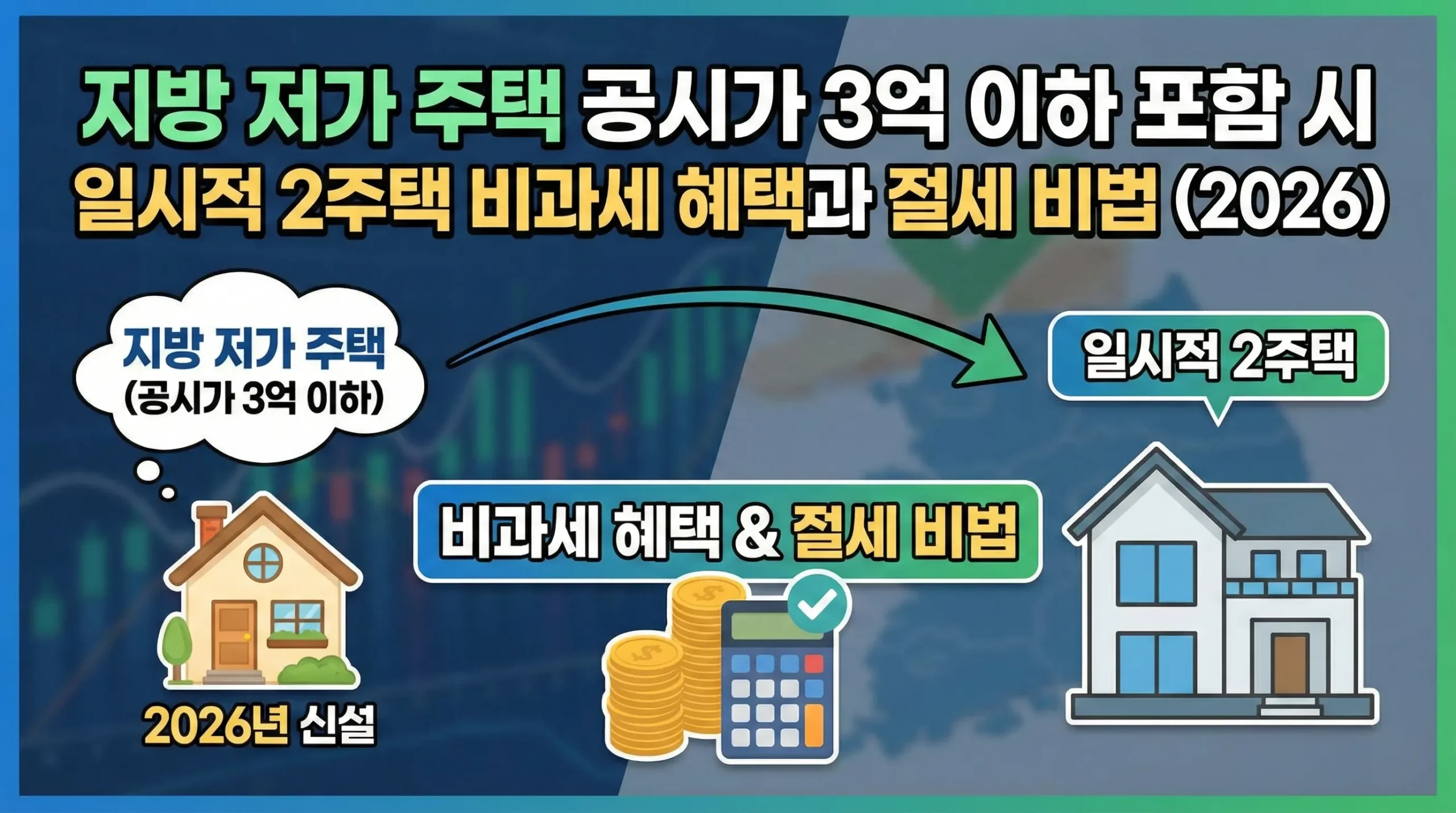 지방 저가 주택 공시가 3억 이하 포함 시 일시적 2주택 비과세 혜택과 절세 비법 (2026)