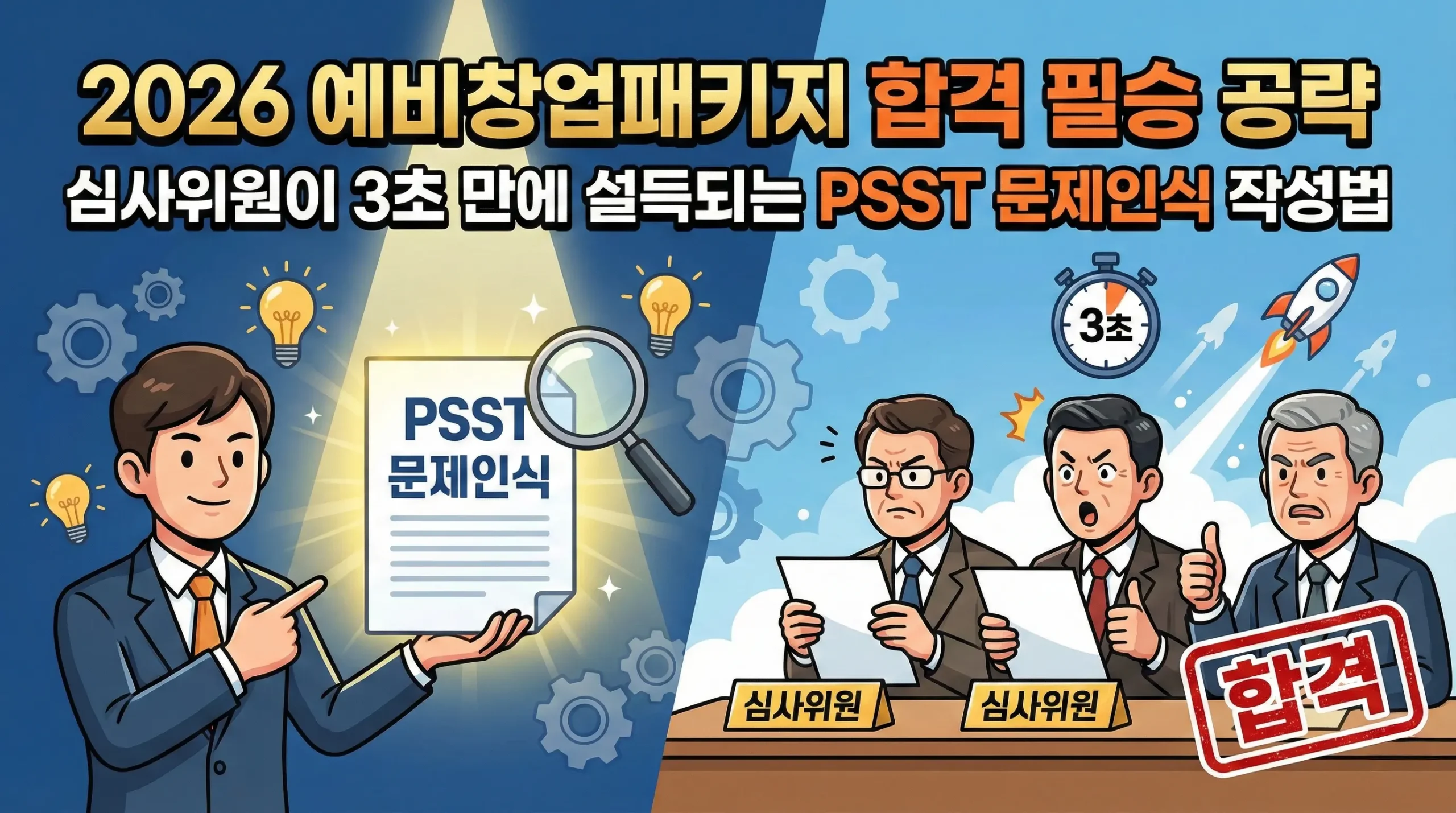 2026 예비창업패키지 합격 필승 공략: 심사위원이 3초 만에 설득되는 PSST 문제인식 작성법