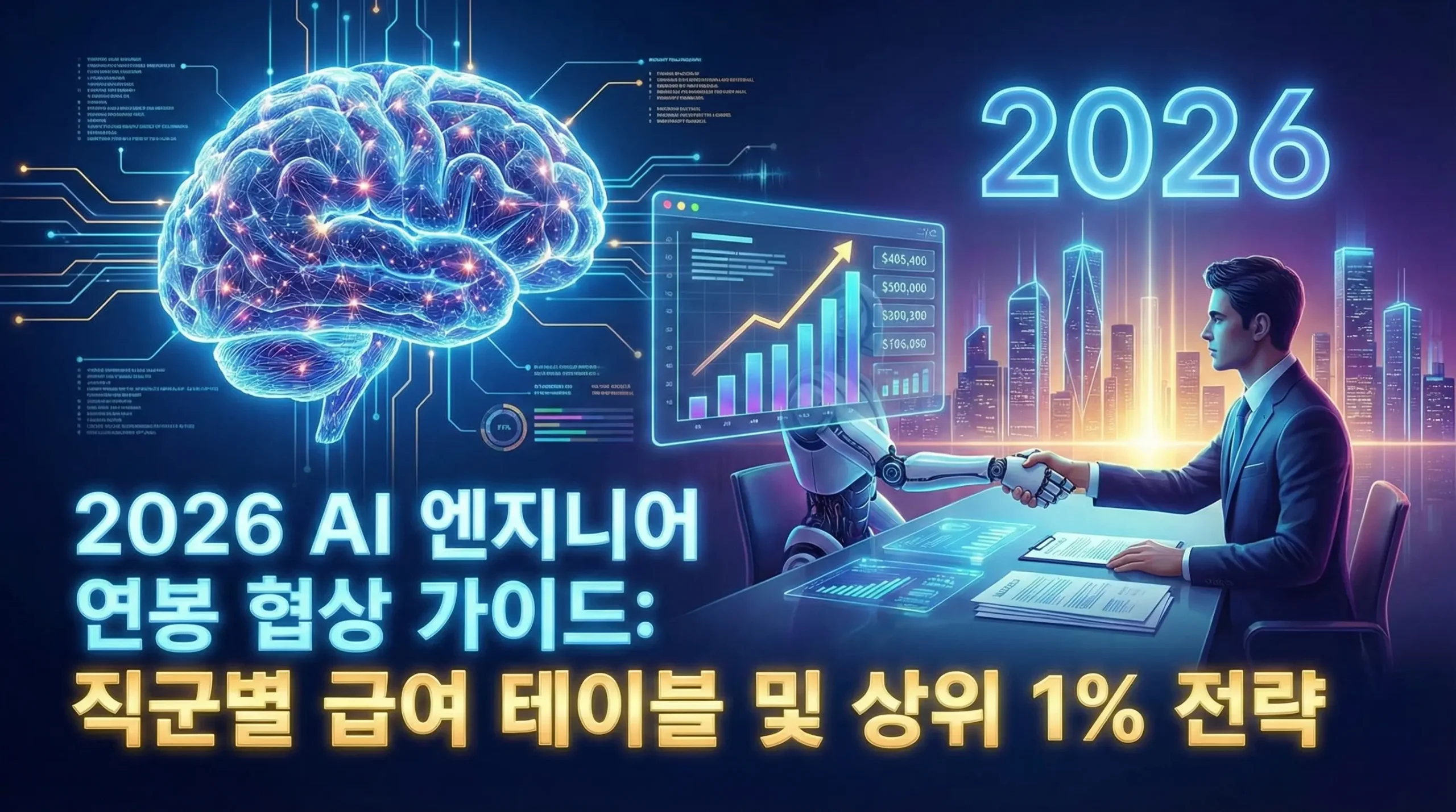 2026 AI 엔지니어 연봉 협상 가이드: 직군별 급여 테이블 및 상위 1% 전략