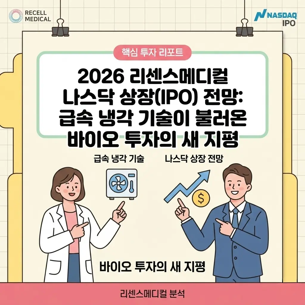 2026 리센스메디컬 나스닥 상장(IPO) 전망: 급속 냉각 기술이 불러온 바이오 투자의 새 지평