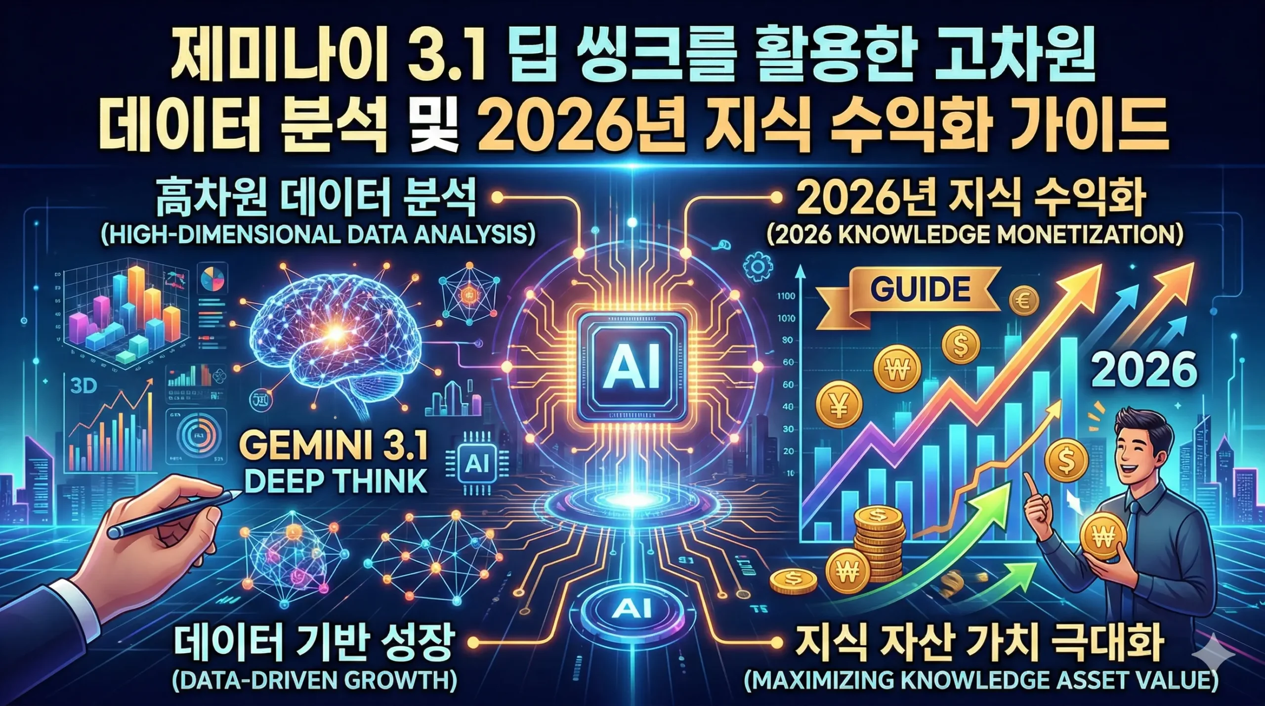 제미나이 3.1 딥 씽크를 활용한 고차원 데이터 분석 및 2026년 지식 수익화 가이드