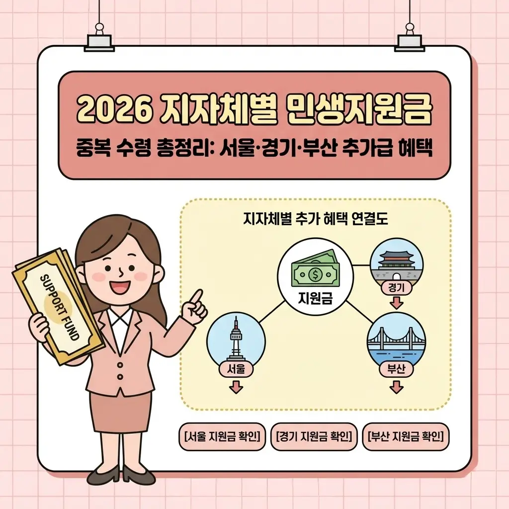 2026 지자체별 민생지원금 중복 수령 총정리: 서울·경기·부산 추가 지급 혜택