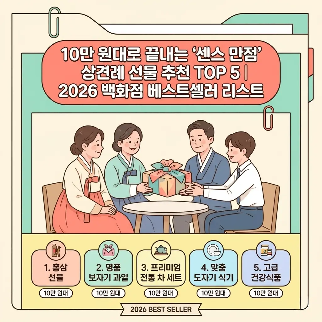 10만 원대로 끝내는 ‘센스 만점’ 상견례 선물 추천 TOP 5 | 2026 백화점 베스트셀러 리스트