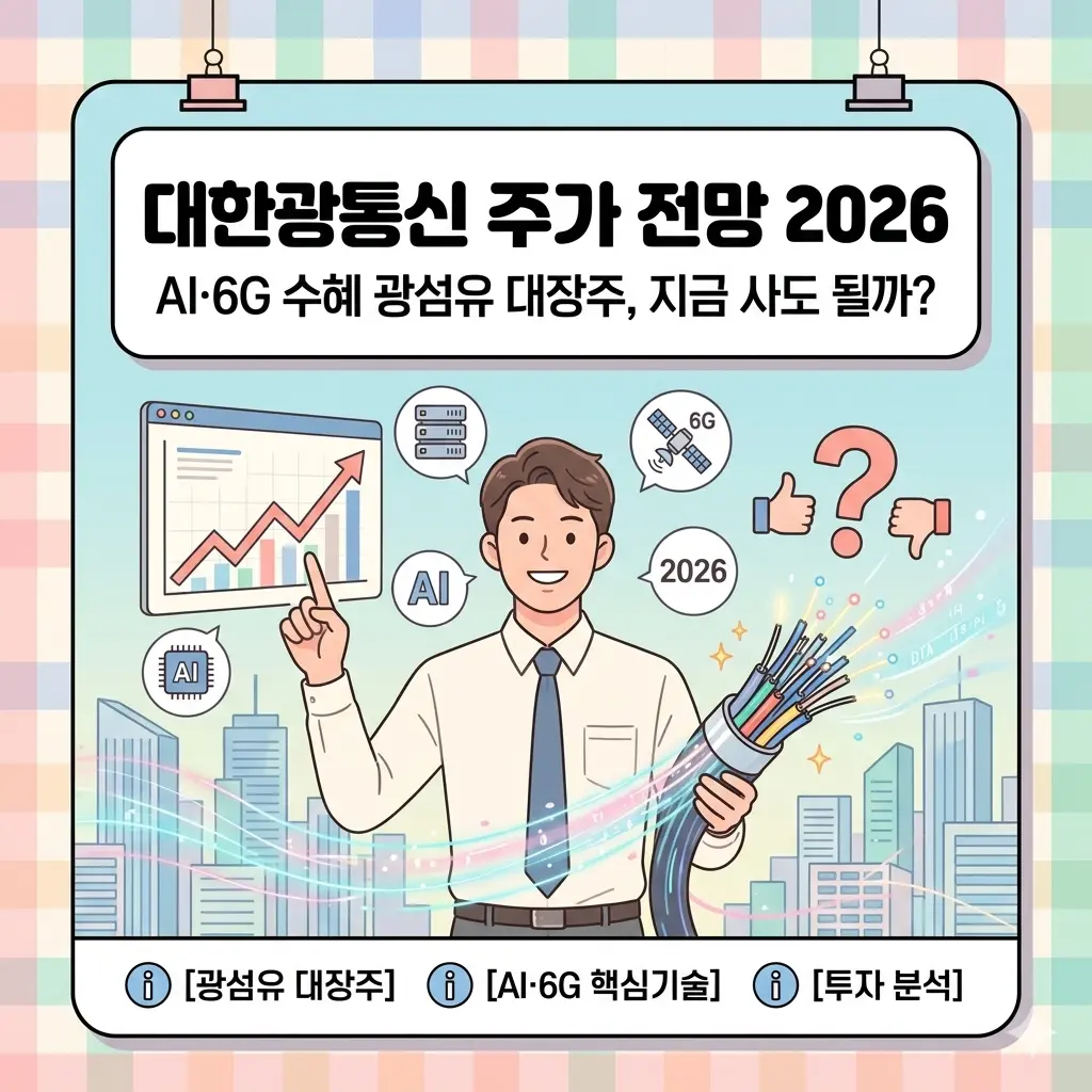 대한광통신 주가 전망 2026 — AI·6G 수혜 광섬유 대장주, 지금 사도 될까?