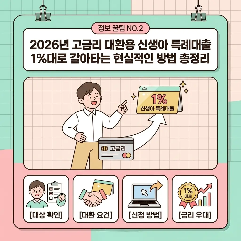 2026년 고금리 대환용 신생아 특례대출 1%대로 갈아타는 현실적인 방법 총정리