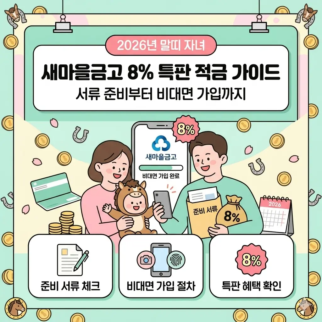 2026년 새마을금고 말띠 자녀 우대 적금