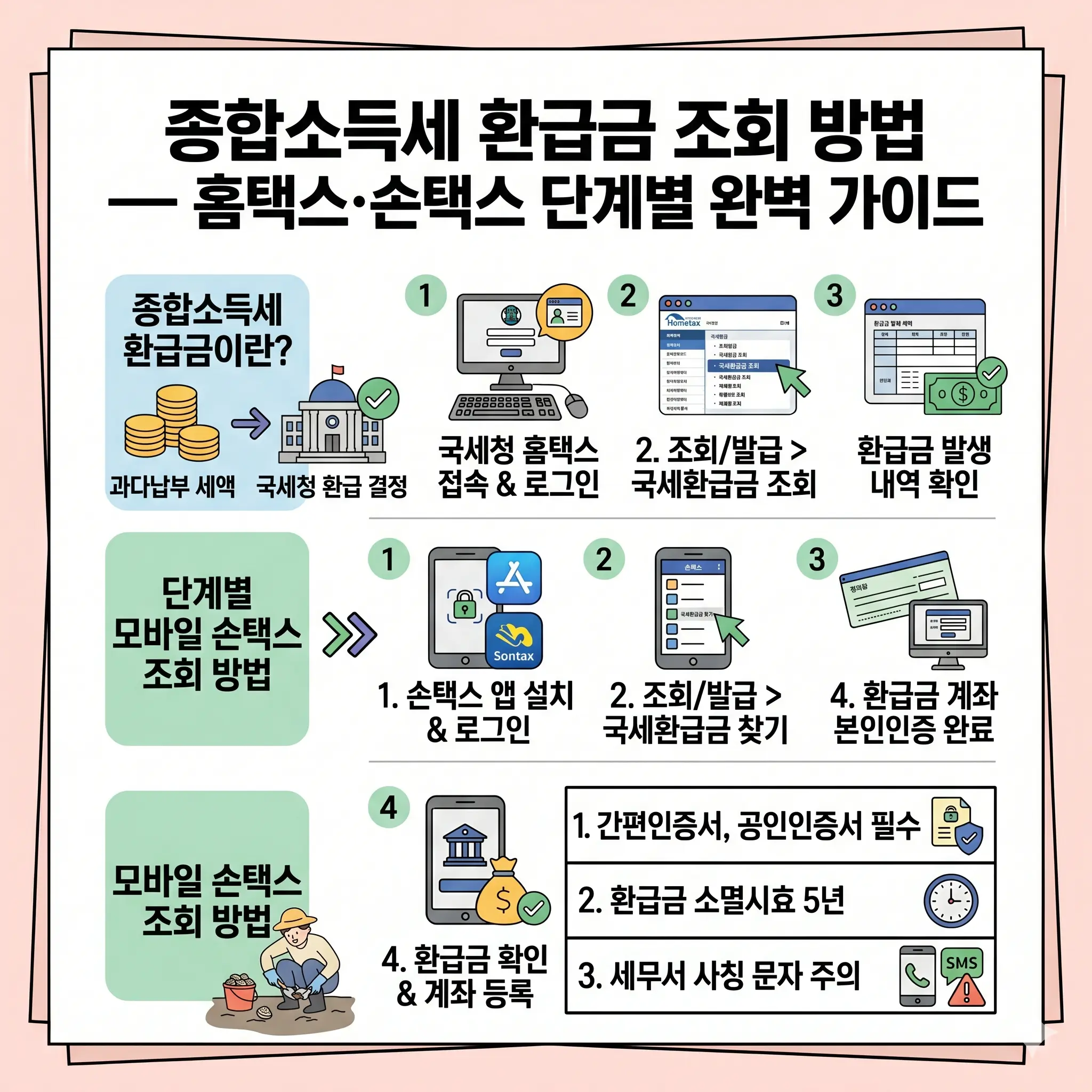 종합소득세 환급금 조회