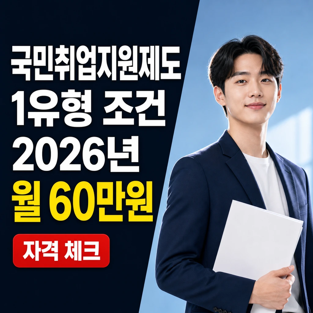 국민취업지원제도 1유형 조건 2026년 소득·재산·청년 기준 총정리
