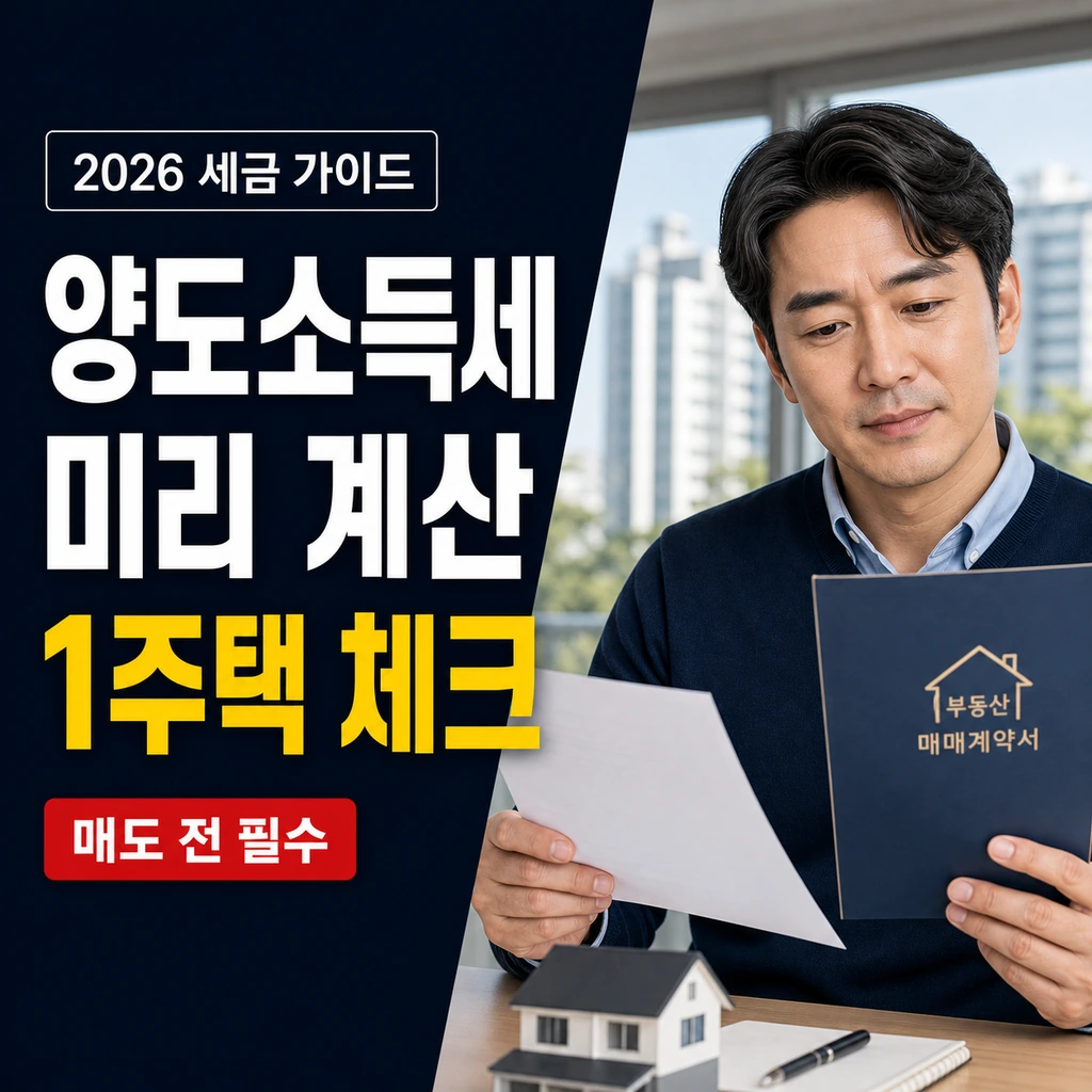양도소득세계산기, 1세대 1주택 매도 전 세금 계산하는 법