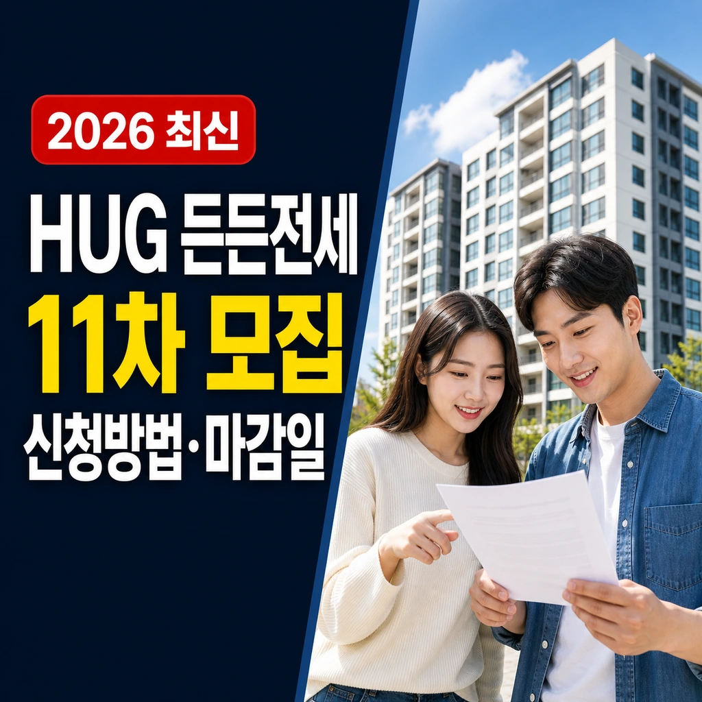 HUG 든든전세 2026년 11차 모집 신청방법과 마감일 확인