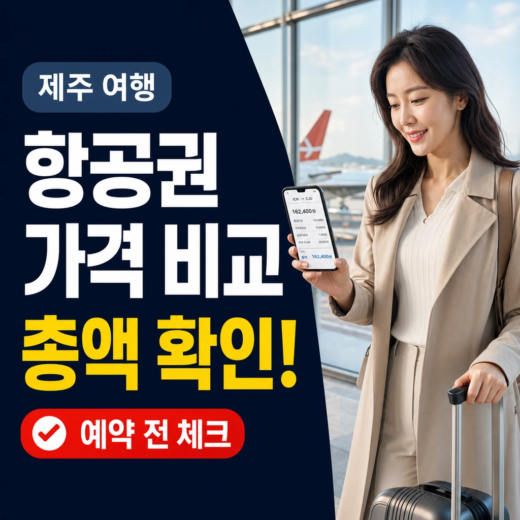 제주도 항공권 가격 비교, 최저가 아닌 총액으로 고르는 법