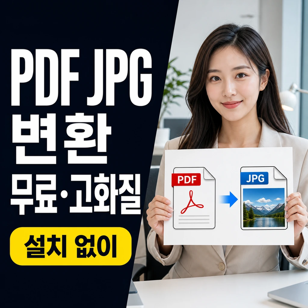 PDF JPG 변환 무료로 하는 방법: 설치 없이 고화질 저장하기