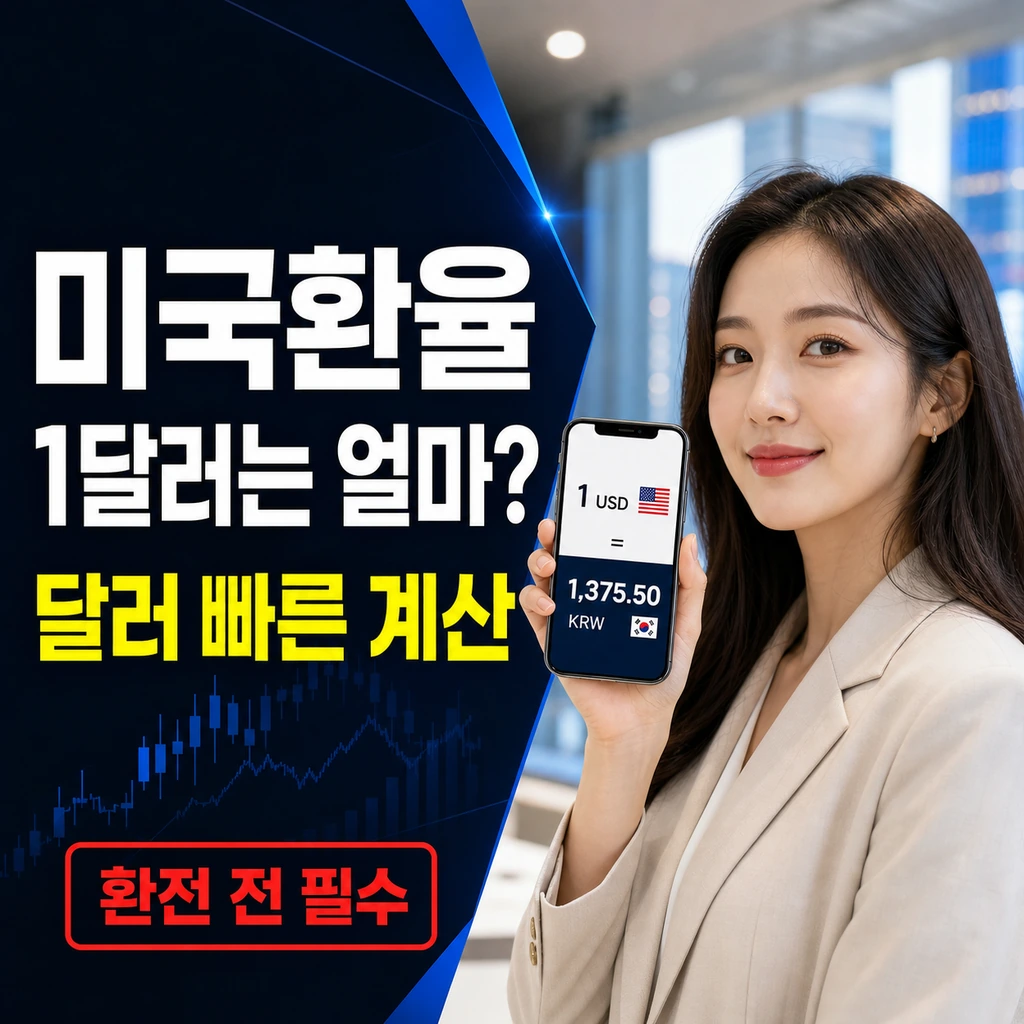 미국환율 1달러 원화 계산법, 달러 금액별 빠른 환산표