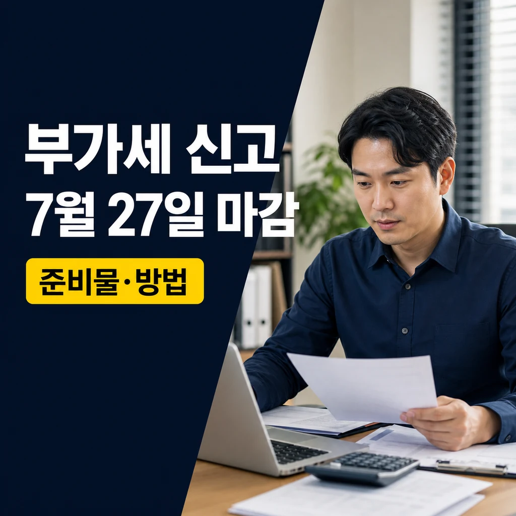 부가세 신고 2026년 7월 27일 마감, 개인사업자 준비물·방법