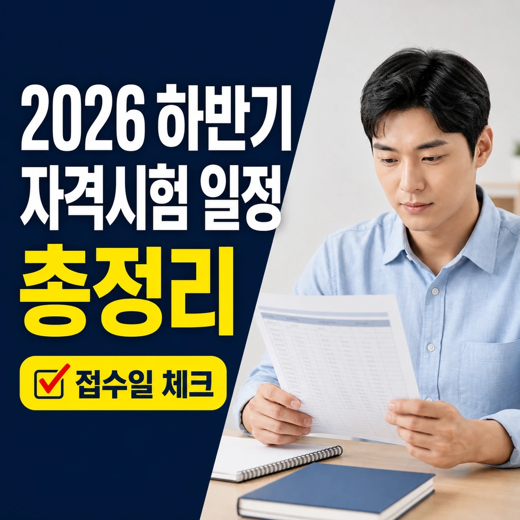 2026년 하반기 국가기술자격 및 전문자격 시험 일정 총정리