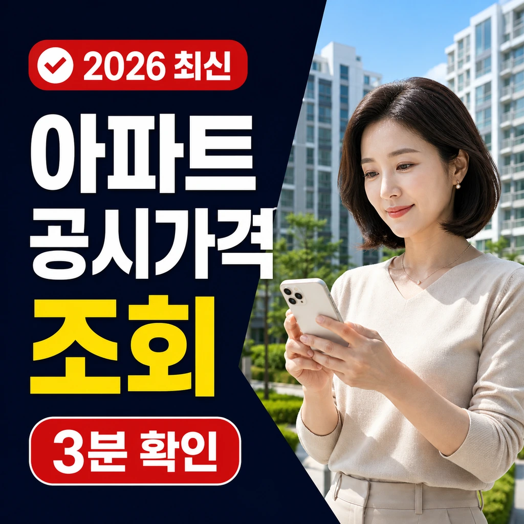아파트공시가격조회 2026년 공동주택가격 확인하는 가장 쉬운 방법