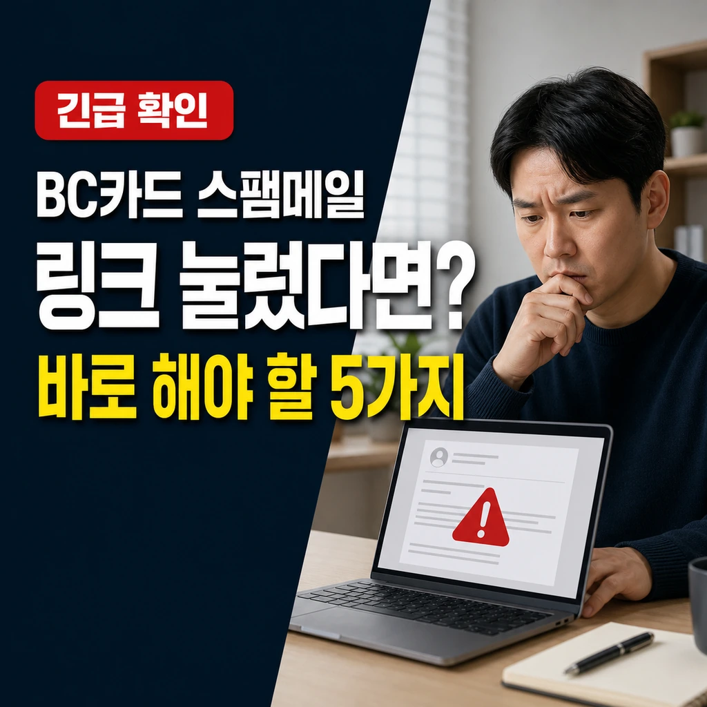 BC카드 스팸메일 클릭했을 때 바로 해야 할 5가지