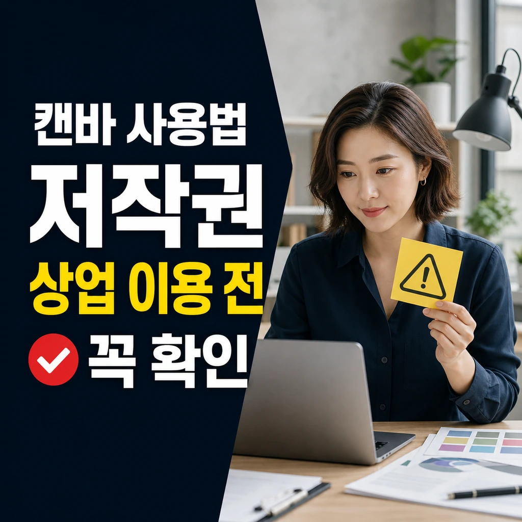 캔바 사용법 저작권 총정리: 상업적 이용 전 확인할 7가지