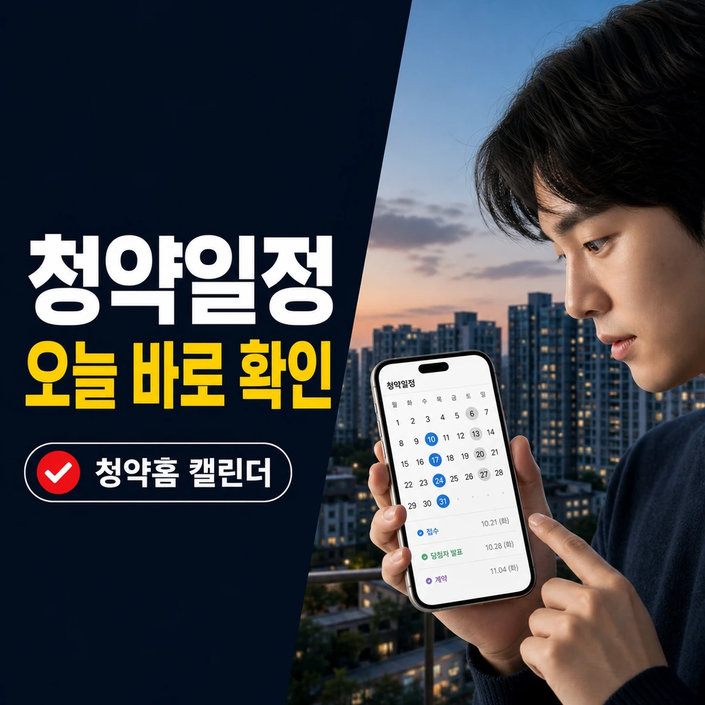 청약일정 확인 방법: 청약홈 캘린더에서 오늘 접수·당첨 발표 찾는 법