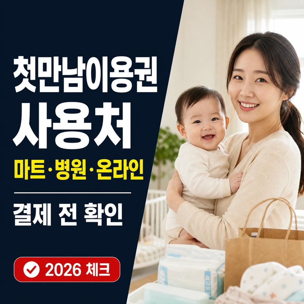 첫만남이용권 사용처 2026 총정리｜마트·병원·온라인 결제 전 확인할 것