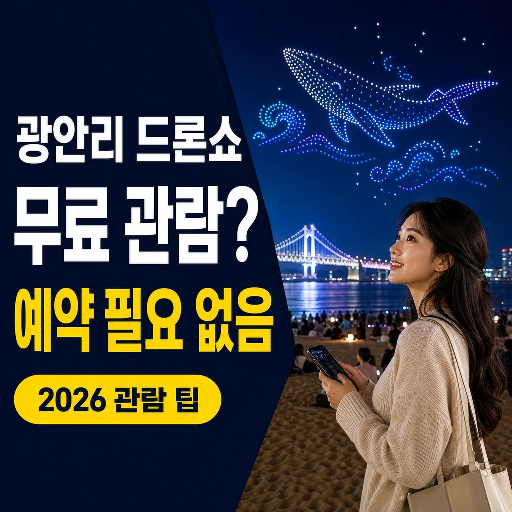 광안리 드론쇼 관람료 무료인가요? 예약·입장 방법 총정리