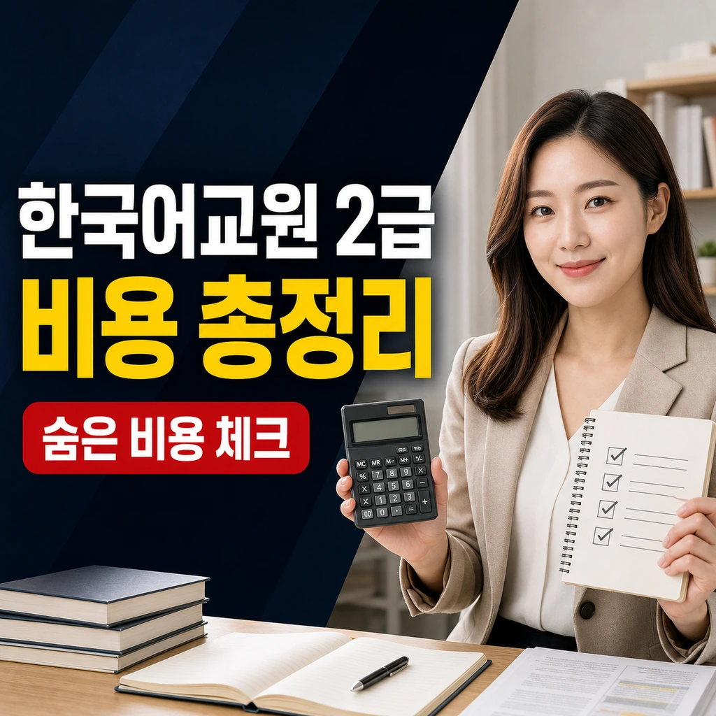 한국어교원자격증 2급 비용 총정리, 학점은행제 수강료와 숨은 비용은?