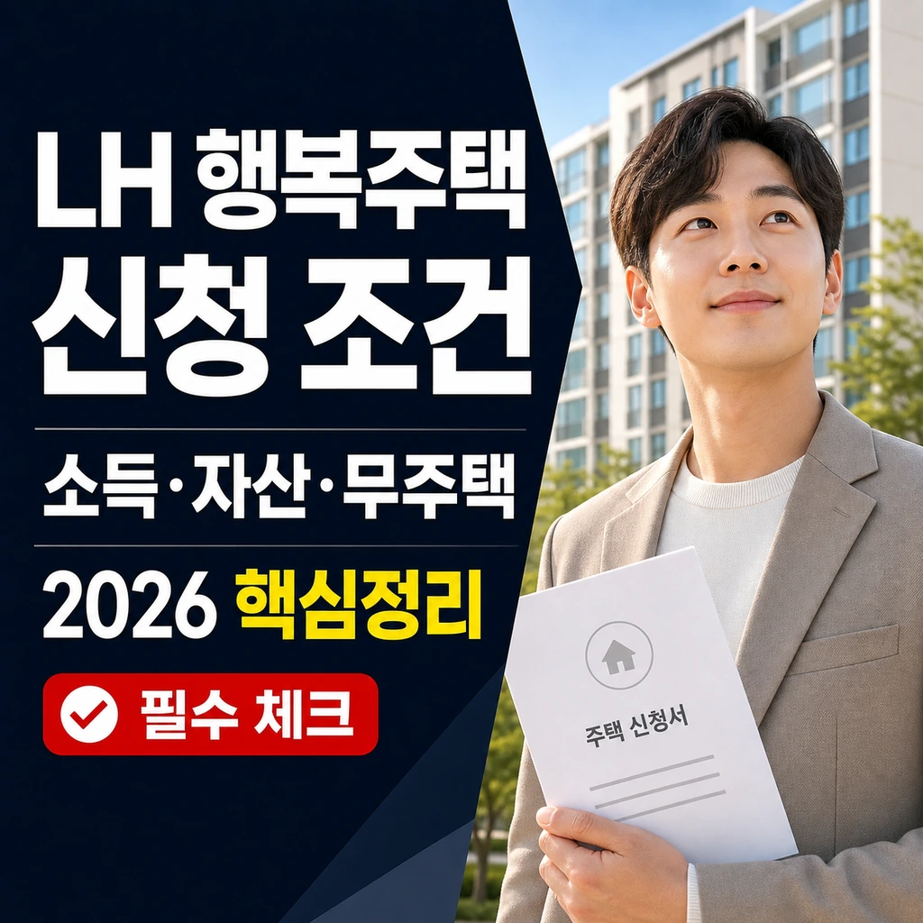 LH 행복주택 신청 조건 총정리: 소득·자산·무주택 기준