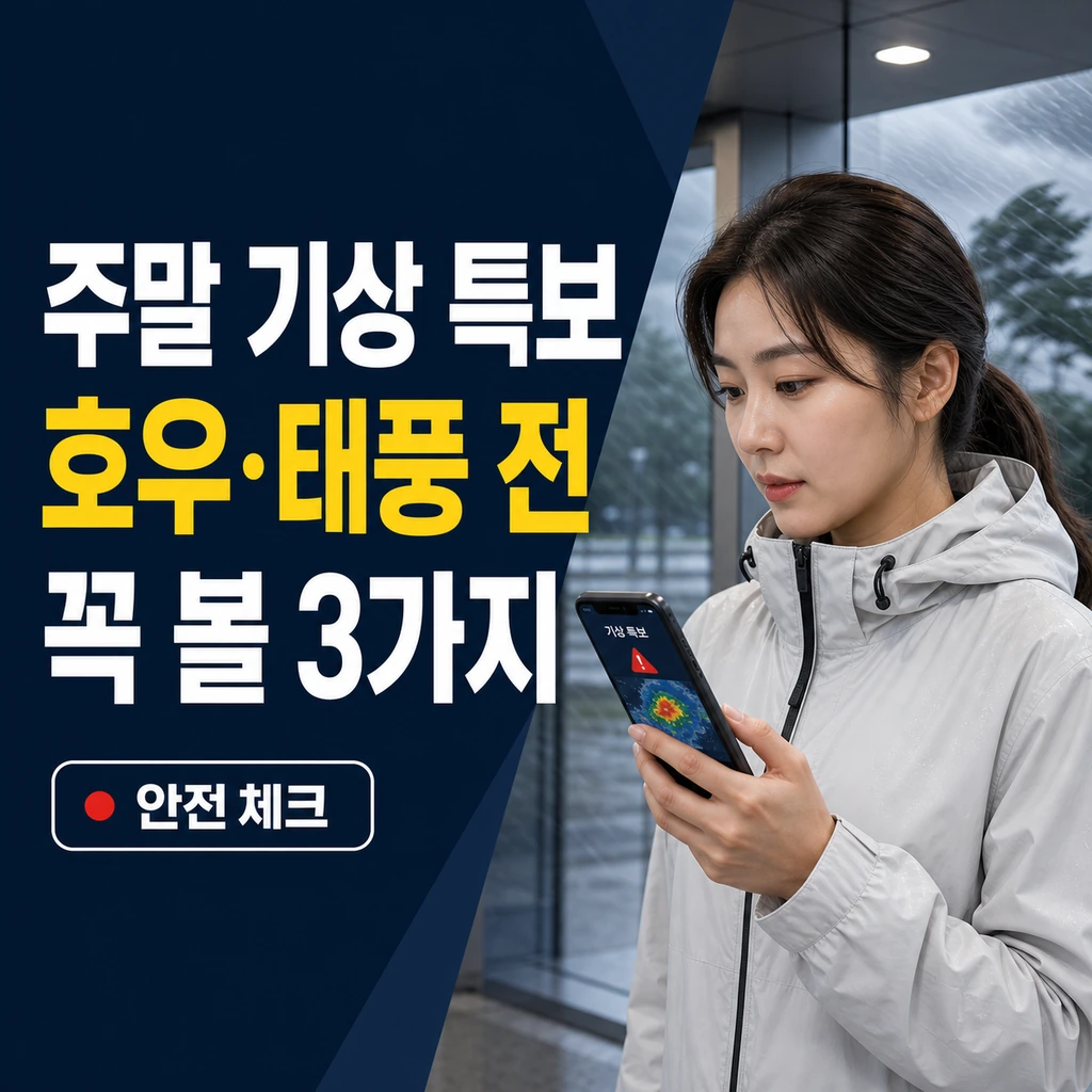 주말 기상 특보 확인 방법, 호우·태풍 전에 꼭 볼 3가지