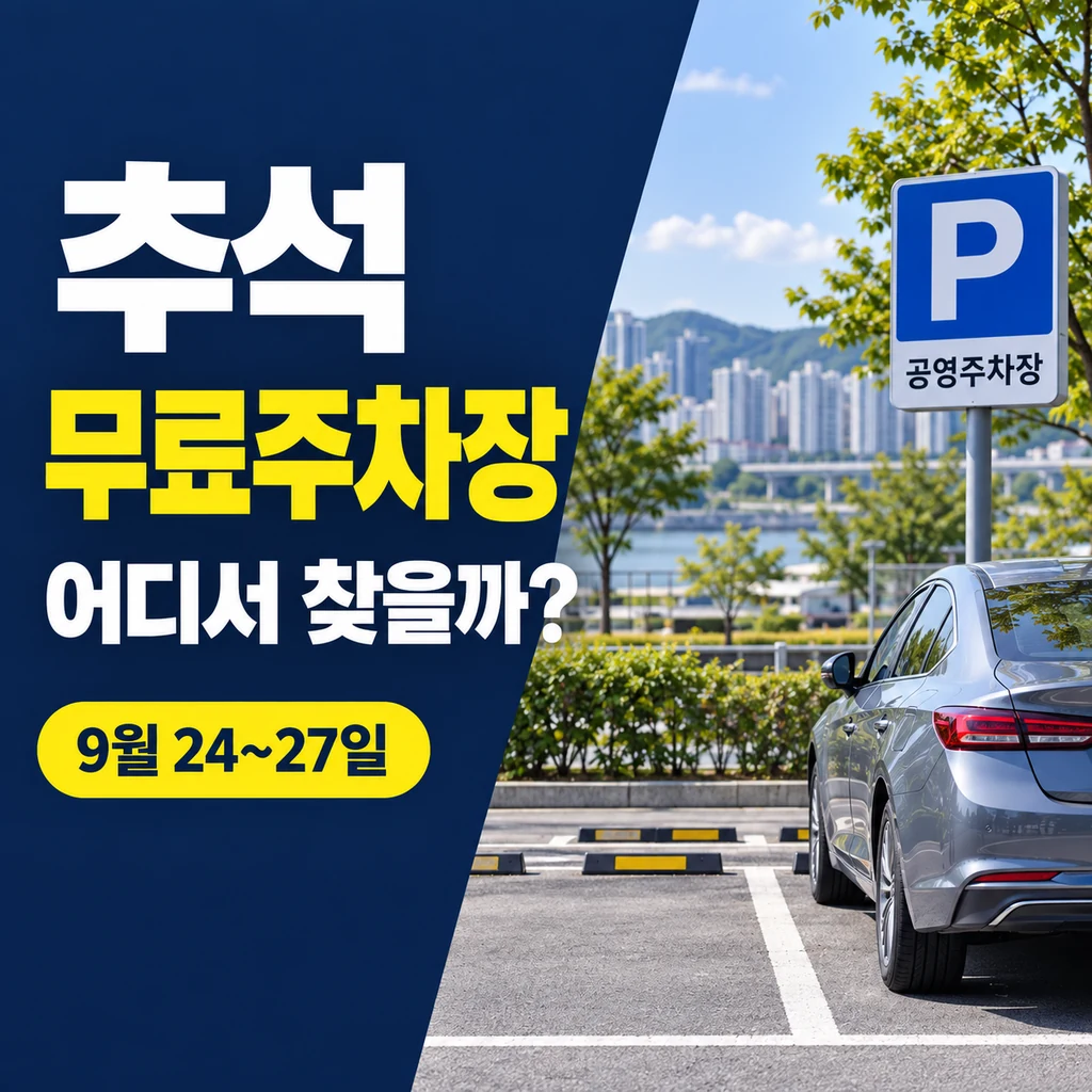 2026 추석 무료개방 주차장 찾는 법: 공유누리·네이버지도 검색부터 이용시간 확인까지