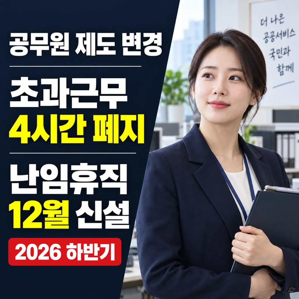 공무원 초과근무 4시간 상한 폐지와 난임 휴직, 2026년 하반기 달라지는 점