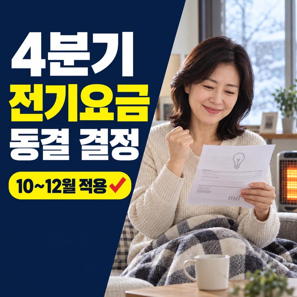 4분기 전기요금 동결 결정, 10~12월 적용 기간과 핵심 내용