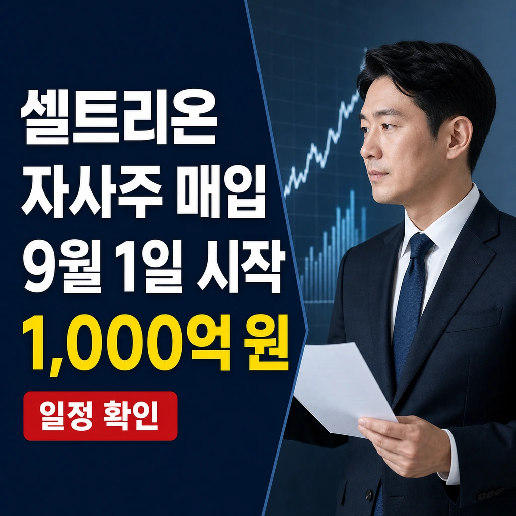 셀트리온 자사주 매입 일정과 규모, 언제 어떻게 진행되나