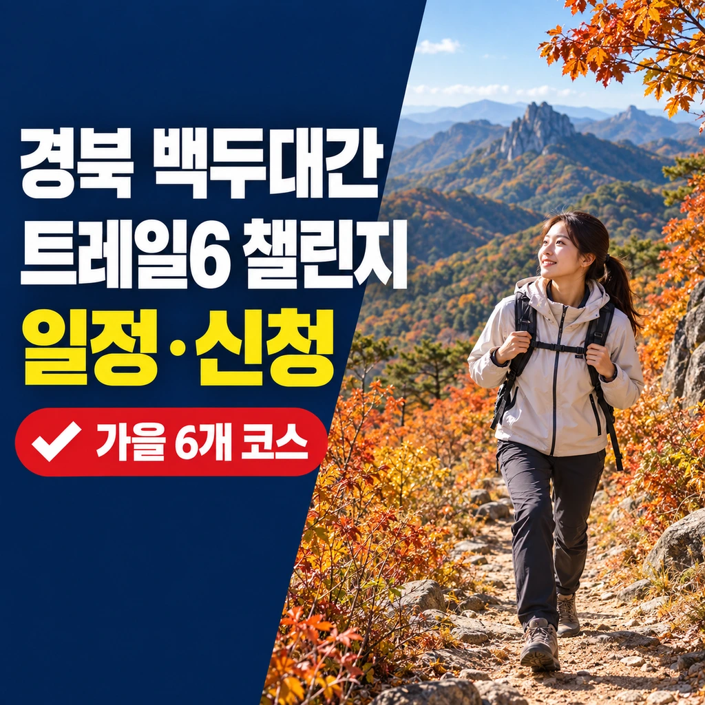 경북 백두대간 트레일6 챌린지 2026 일정·참가비·신청 방법