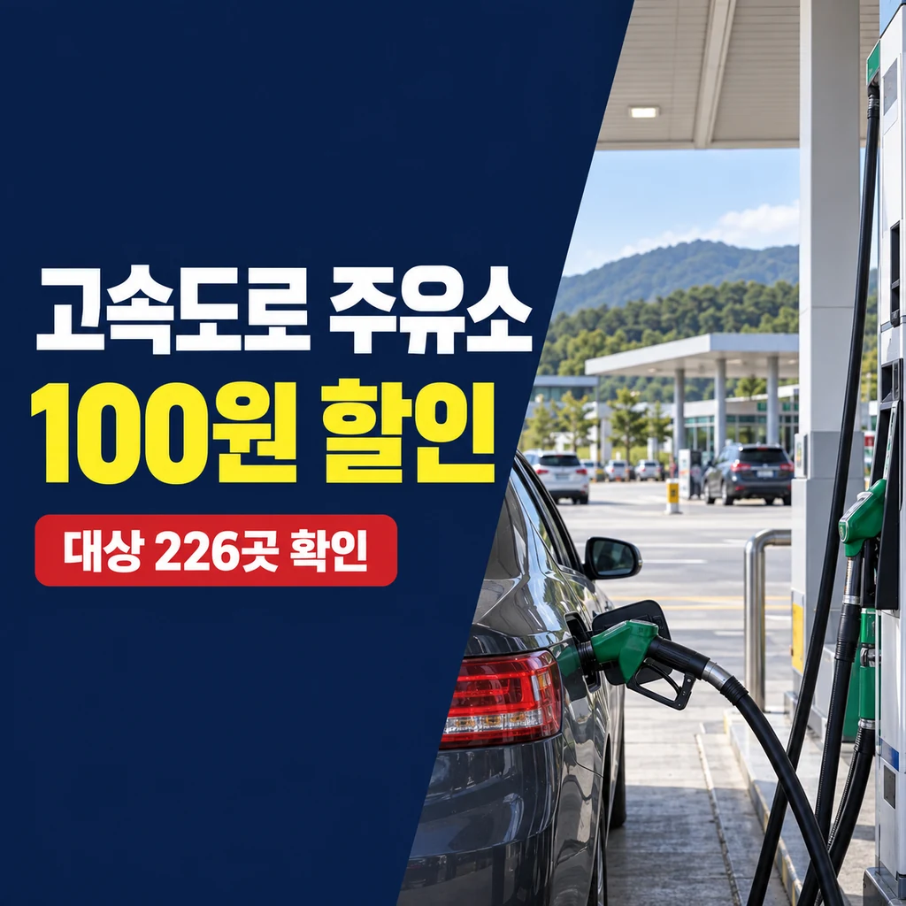 고속도로 주유소 100원 할인, 2026 추석 대상 226곳과 확인 방법
