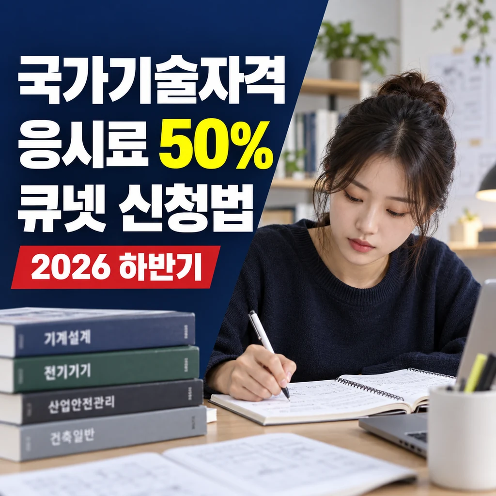 2026 청년 국가기술자격 응시료 50% 지원, 큐넷에서 신청하는 방법