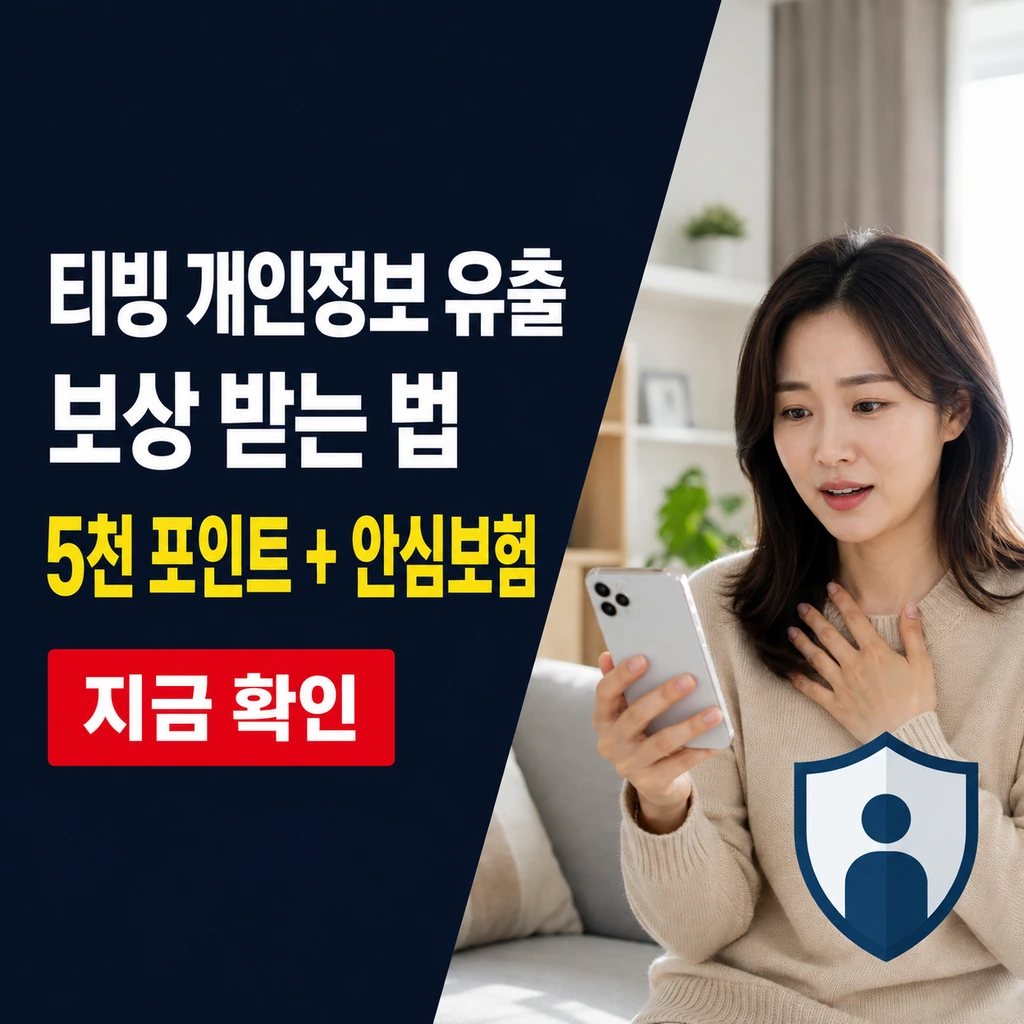 티빙 개인정보 유출 보상, 5천 포인트·안심보험 받는 법