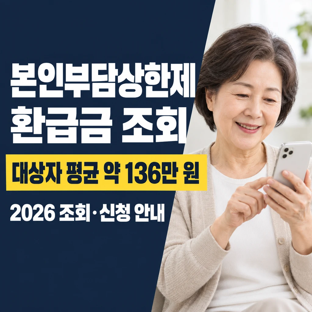 본인부담상한제 환급금 조회 방법 2026, 평균 136만 원 대상·신청 안내