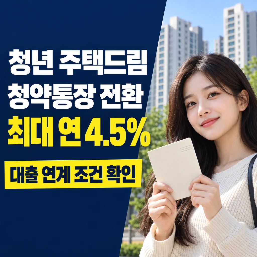 청년 주택드림 청약통장 전환 방법과 최대 4.5% 우대금리 조건, 2%대 대출 연계까지