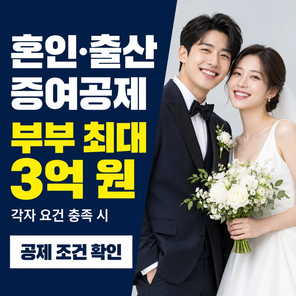 혼인·출산 증여재산공제, 1인 1억 5천만 원·부부 3억 원 세금 없는 조건은?