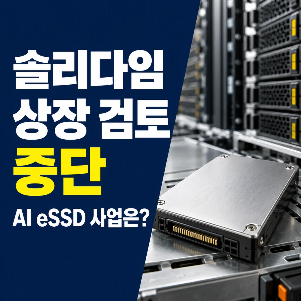 솔리다임 상장 중단, SK하이닉스가 검토를 멈춘 이유와 AI eSSD 사업은?