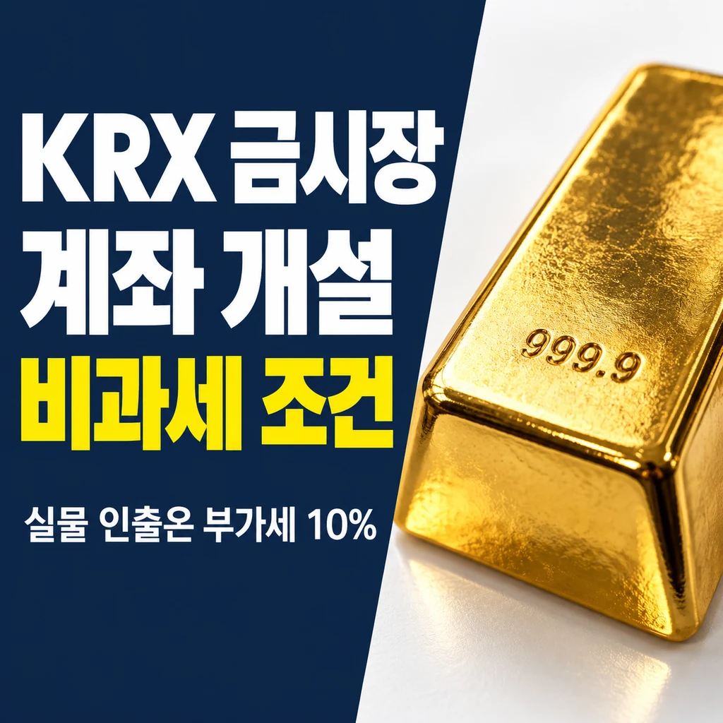 KRX 금시장 거래방법, 증권사 금 계좌 개설부터 비과세 조건까지