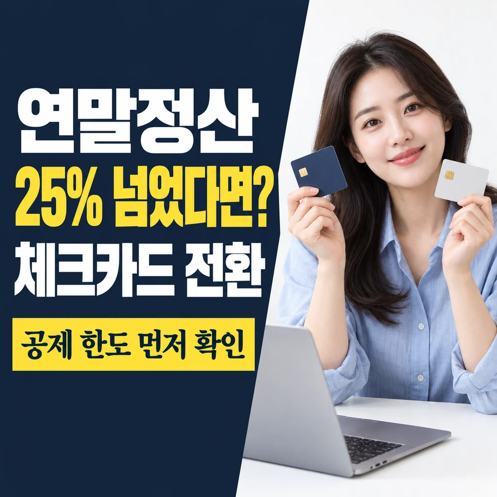 2026 귀속 홈택스 연말정산 미리보기, 총급여 25% 넘으면 체크카드로 바꿔야 할까?